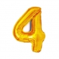 Balon foliowy złota cyfra "4"