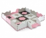 Mata piankowa puzzle Jolly Pink Grey (5614)od 10 miesięcy