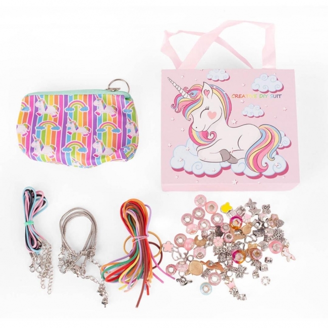 Zestaw do robienia bransoletek Jednorożec 170el