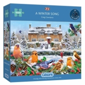 Puzzle 1000 Zimowy ptaków śpiew