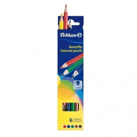 Kredki drewniane Pelikan soft, 6 kolorów