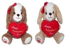 Pies z sercem 30cm MIX