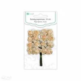 Kwiaty papierowe 2cm 16 szt róże