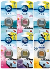 Ambi Pur, samochodowy odświeżacz powietrza, mix zapachów - 6x2ml