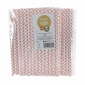 Słomki papierowe jumbo 10mm w kropki 144szt