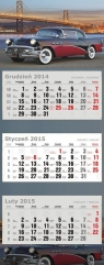 Kalendarz trójdzielny duży 2015 Samochód