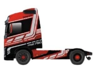 Str. Fire Haulers Volvo FH16 Dark Red 1:43 BBURAGO