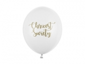 Balony 30cm Chrzest Święty Pastel Pure White 50szt