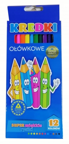 Kredki ołówkowe trójkątne, 12 kol.