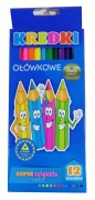 Kredki ołówkowe trójkątne, 12 kol.