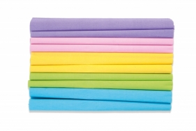 Bibuła marszczona, 5 kolorów - pastelowe (407773)