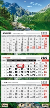 Kalendarz 2027 trójdzielny - Tatry Morskie Oko