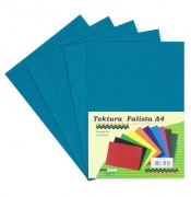 Tektura A4 falista niebieska 5szt