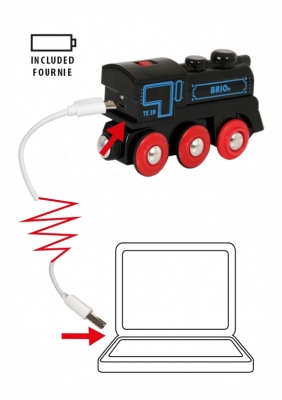 Brio Trains & Vehicles: Klasyczna lokomotywa z USB (63359900)