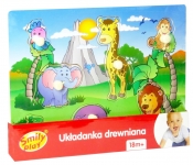 Smily Play, Układanka drewniana - Zoo (SPW83599)