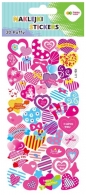Naklejki 3D Puffy - Pink Hearts, 10 x 22 cm, Happy Color