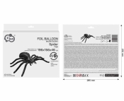 Balon foliowy Pająk czarny stojący 196x156x46cm