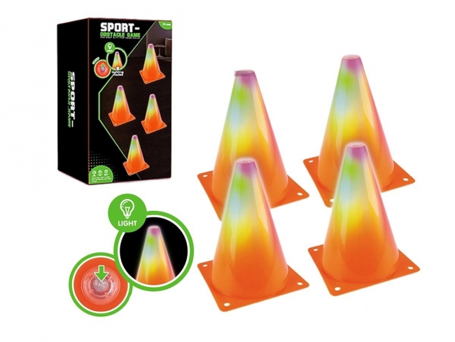 Pachołki podświetlane 6szt 18cm