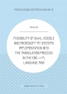  Feasibility of DeepL, Google and Microsoft MT systems implementation into the