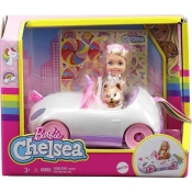 Barbie Chelsea: Tęczowy zestaw - Autko + lalka Chelsea (GXT41)