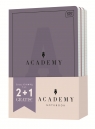 Zeszyt A5/60k kratka - Academy Hybrid, 3 szt.