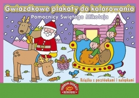 Plakaty do kolorowania Pomocnicy Świętego Mikołaja