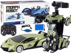 Samochód-robot transformer R/C 1:10 zielony gesty