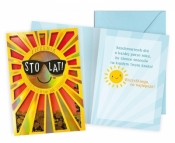 Karnet B6 konfetti Urodziny słońce