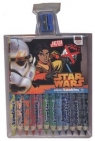 Kredki Bambino Star Wars w oprawie drewnianej 12 kolorów z nadrukiem + temperówka