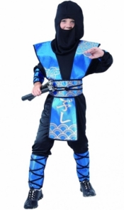 Strój niebieski Ninja rozm.120/130cm