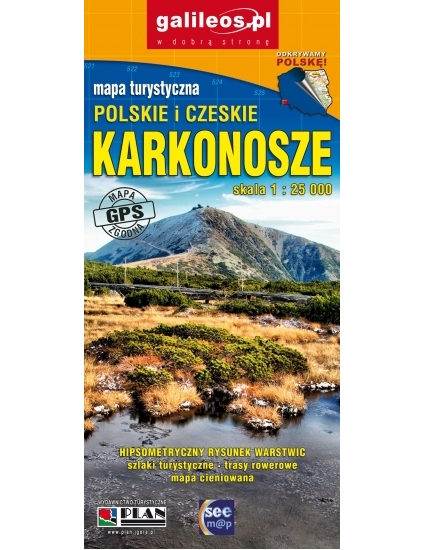 Karkonosze Polskie i Czeskie. Skala 1:25 000. Mapa turystyczna