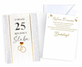 Karnet Rocznica ślubu 25