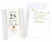 Karnet Rocznica ślubu 25