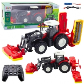 Traktor z kosiarkami zdalnie sterowany