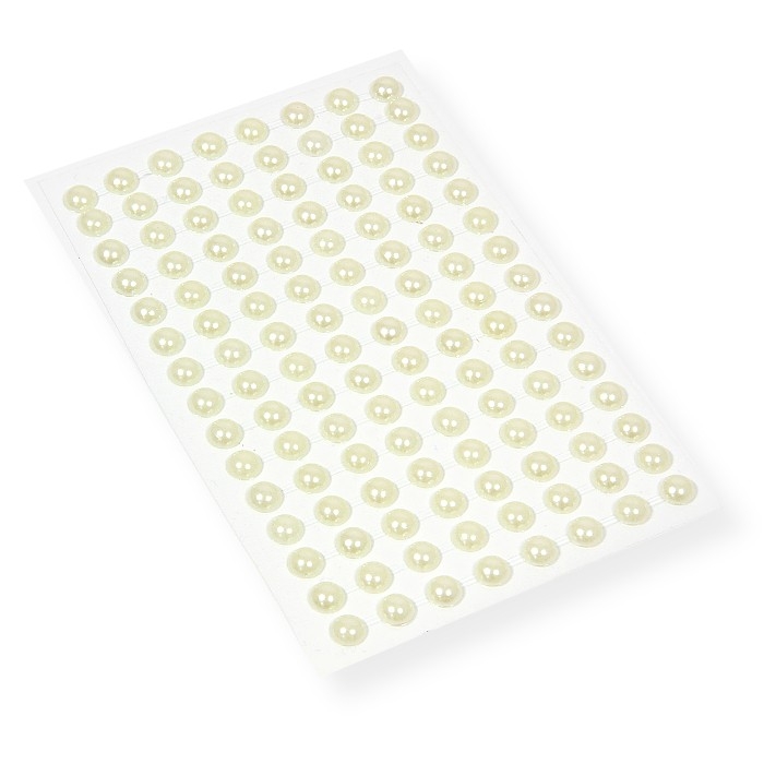 Perełki samoprzylepne białe 8mm